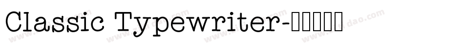 Classic Typewriter字体转换